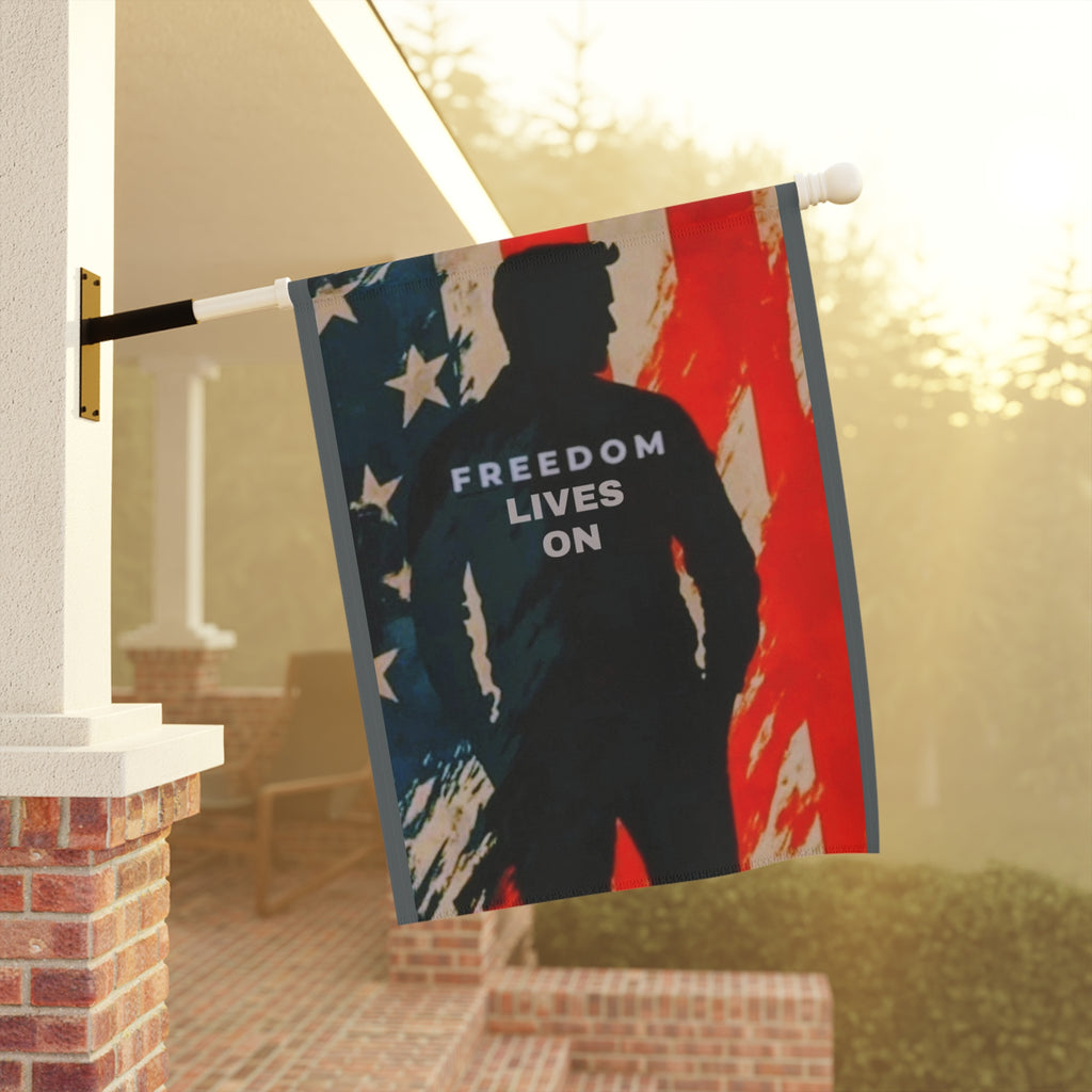Patriotic Garden Banner, Outdoor Decor, Home & Garden Flag, Independence Day Decoration, Seasonal Yard Sign, Freedom Lives On