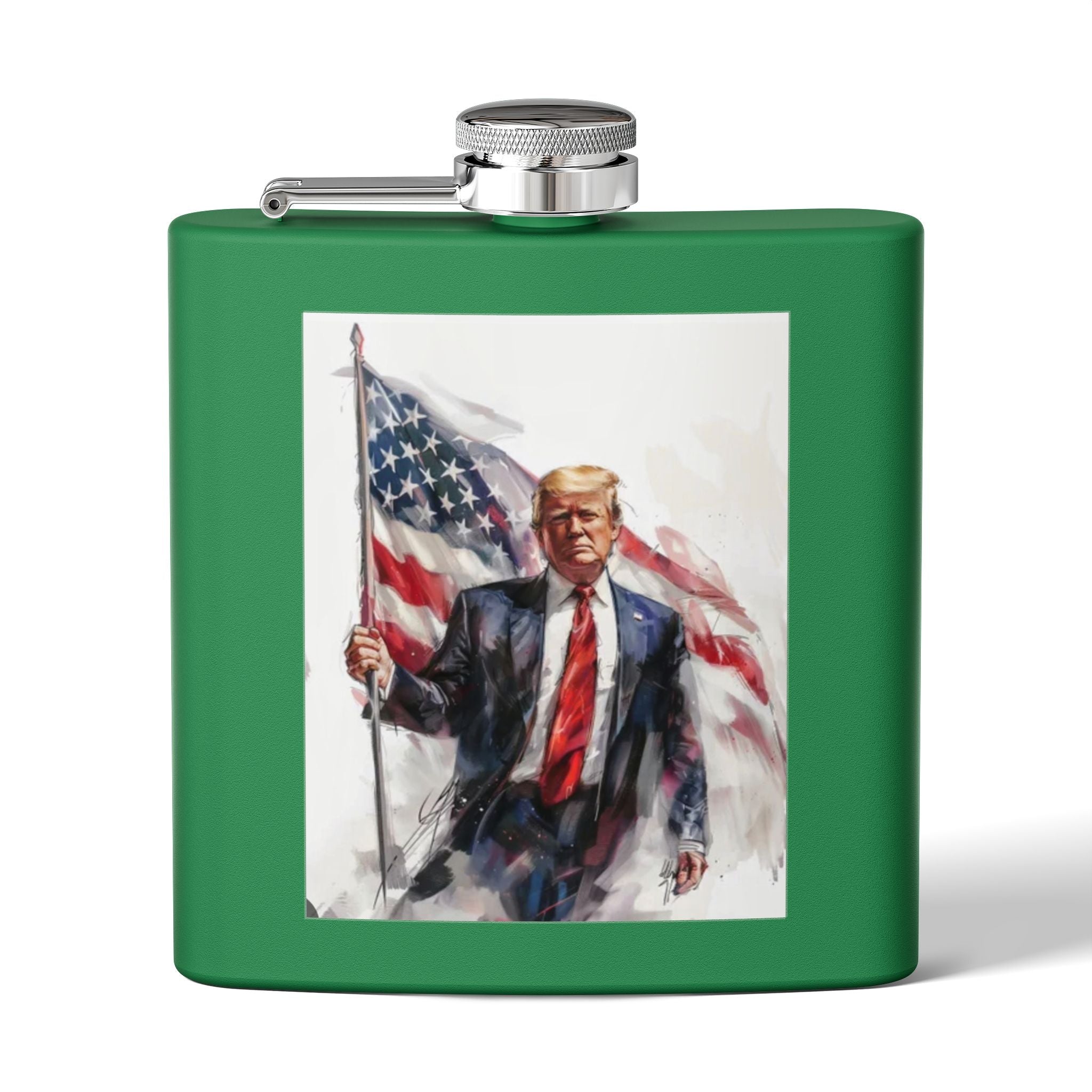 Patriotic Stainless Steel Flask, 6oz | Ideal Gift for Veterans, Engagements, Parties, Outdoors, Sports Events | Unique Travel Accessories