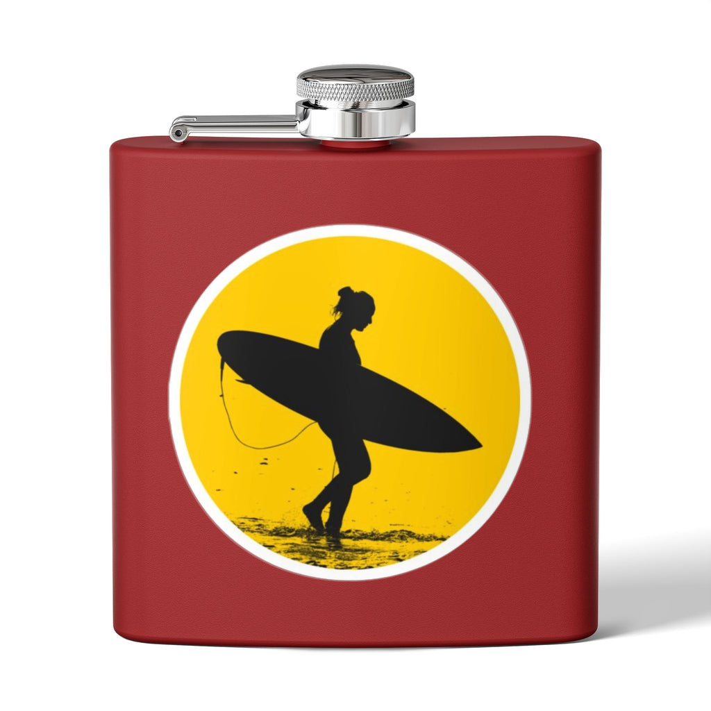 Surfing Adventure Stainless Steel Flask - Perfect Gift for Beach Lovers, Outdoor Enthusiasts, and Special Occasions