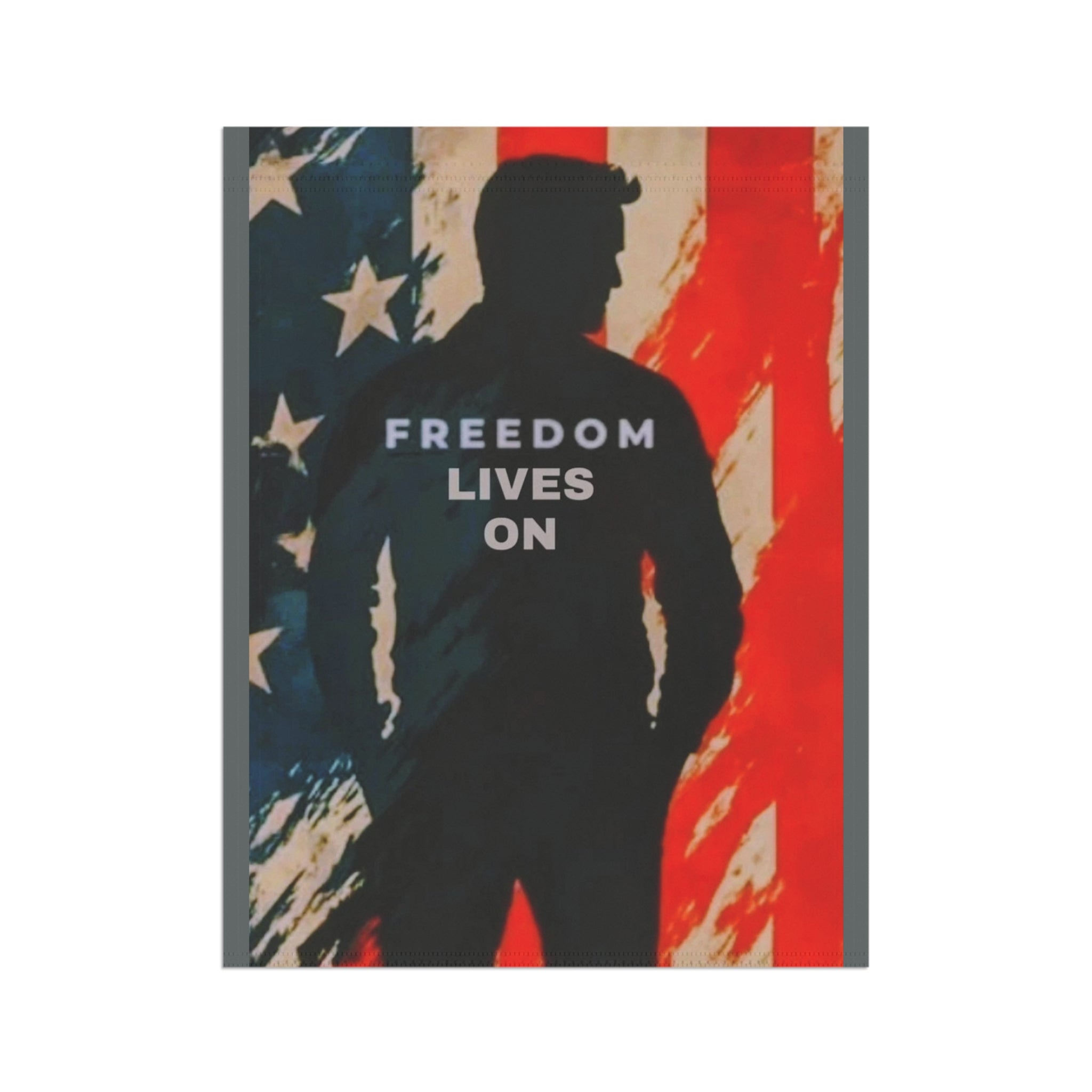 Patriotic Garden Banner, Outdoor Decor, Home & Garden Flag, Independence Day Decoration, Seasonal Yard Sign, Freedom Lives On