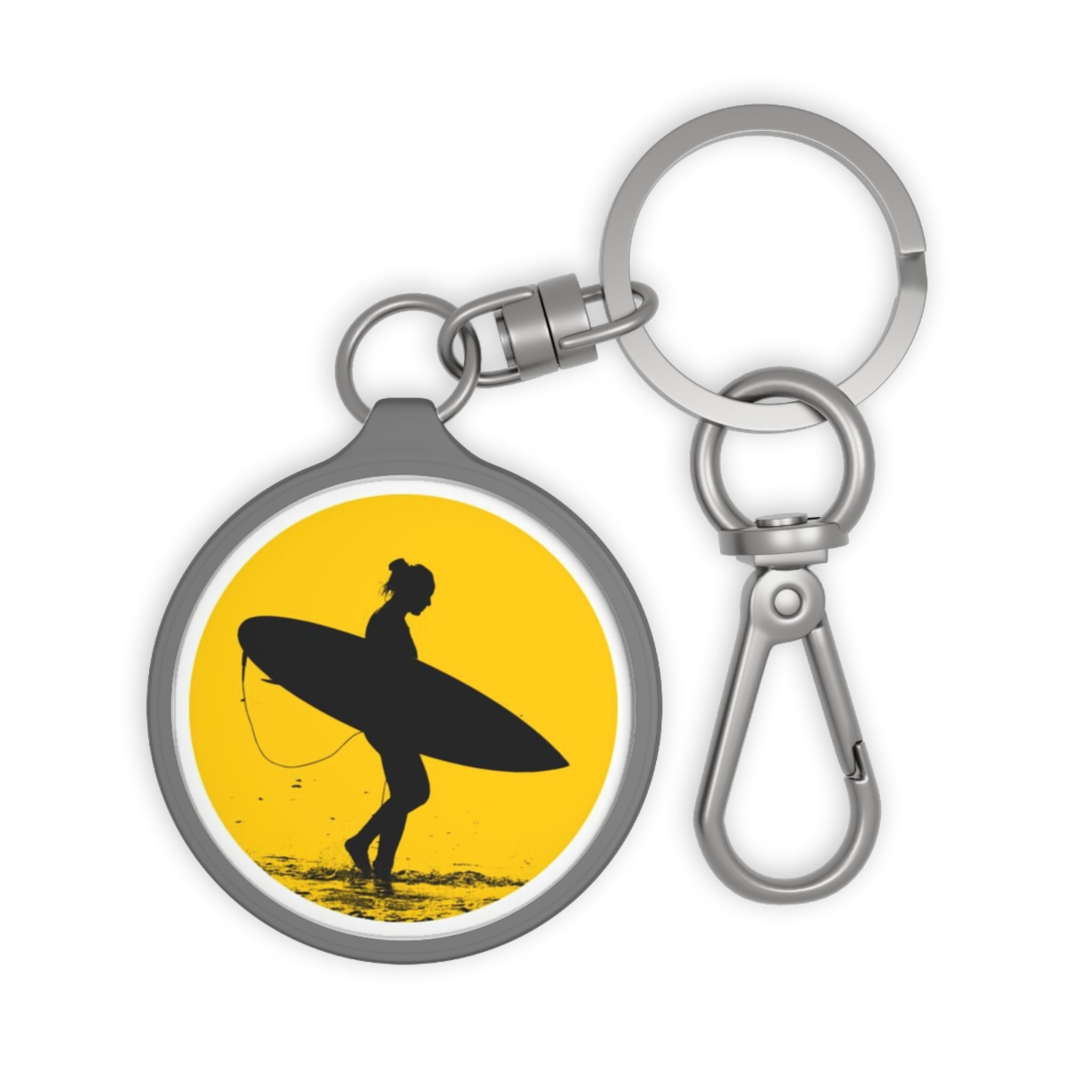 Surfing Adventure Keyring Tag - Perfect for Beach Lovers, Surfers, Coastal Decor, Stocking Stuffers, Personalized Gift