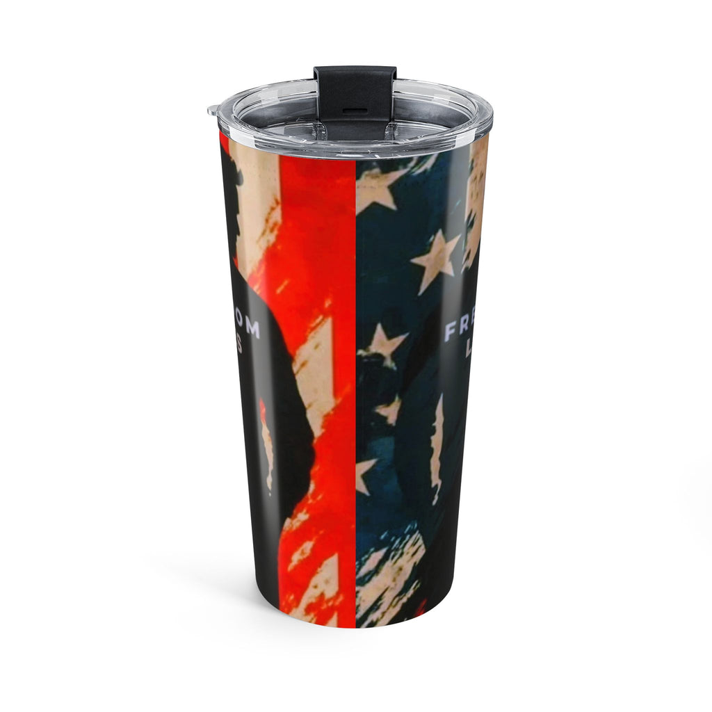 Patriotic Tumbler 20oz - Freedom Lives On, Travel Mug, Drinkware, USA Pride, Gift for Veterans, Red, White, Blue
