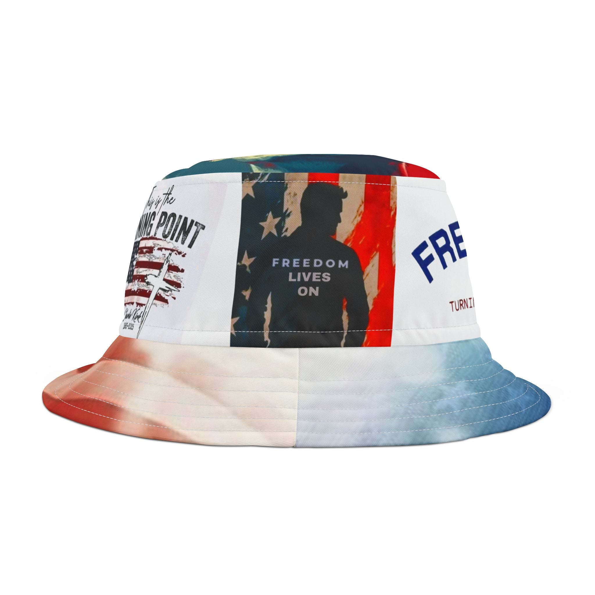 Patriotic Bucket Hat, Unisex Sun Hat, Independence Day Accessory, Summer Festival Gear, Gift for Activists