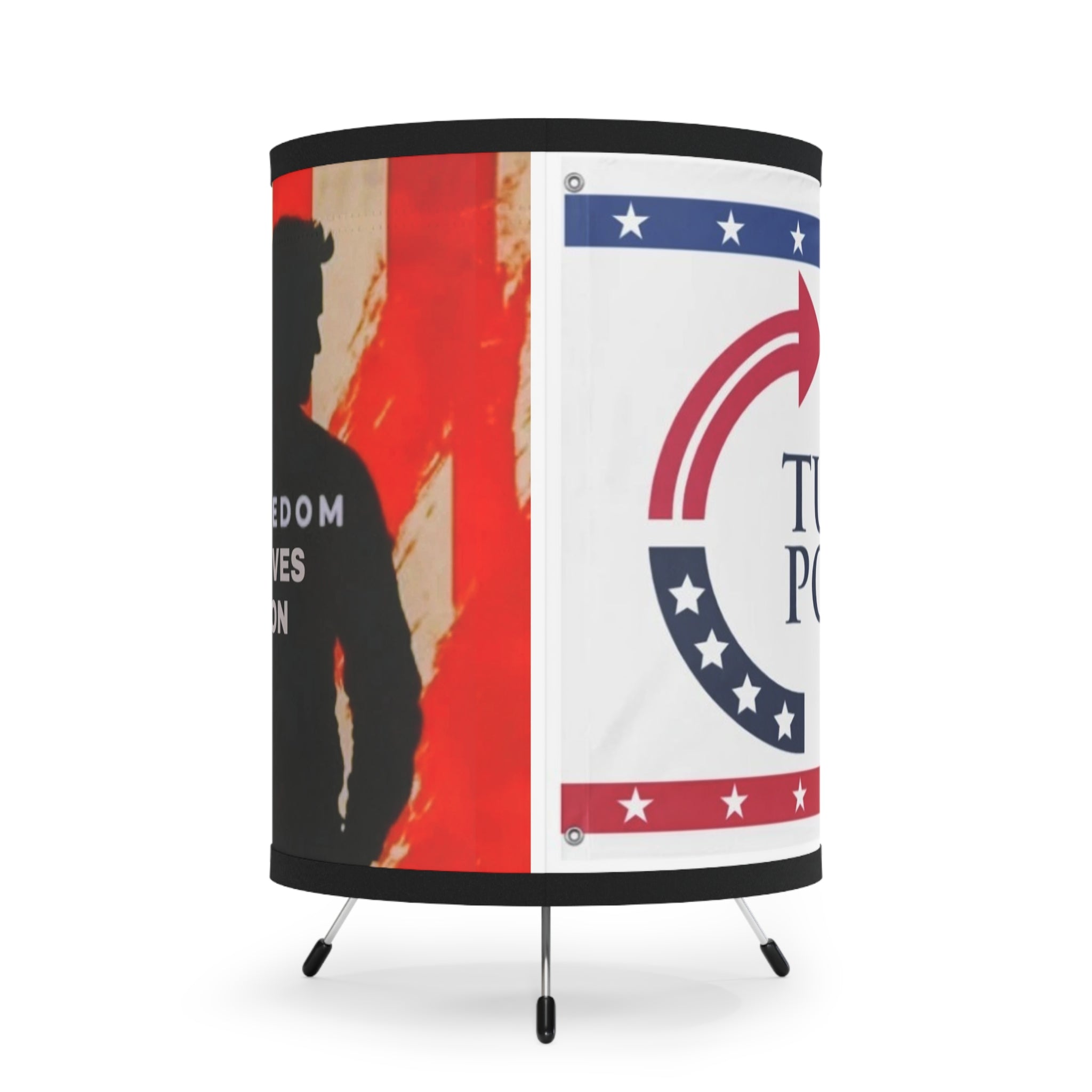 Patriotic Tripod Lamp, American Home Decor, USA Theme Lighting, Ideal Gift for Holidays, Stylish Shade Design