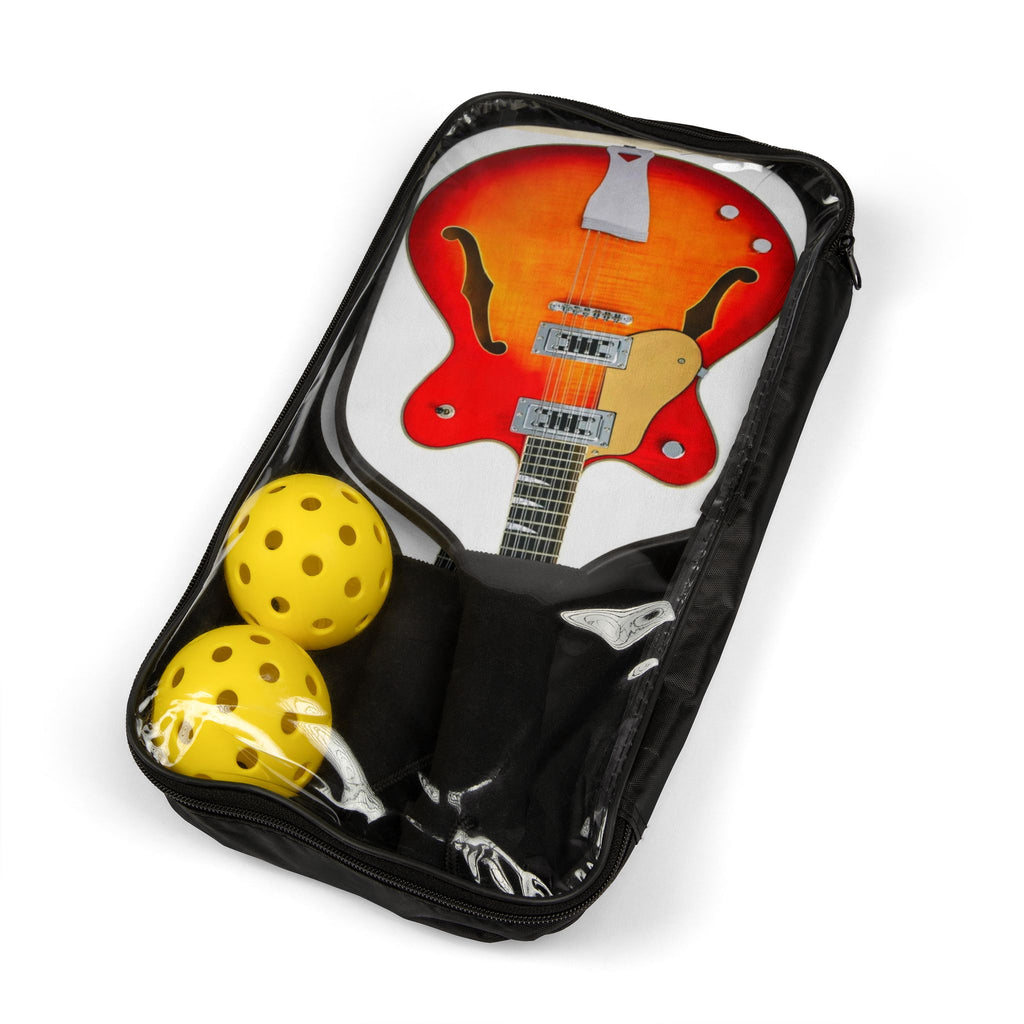 Guitar Pickleball Set: Unique Paddle Kit, Perfect for Sports Gifts, Music Lovers, Outdoor Games, Family Fun