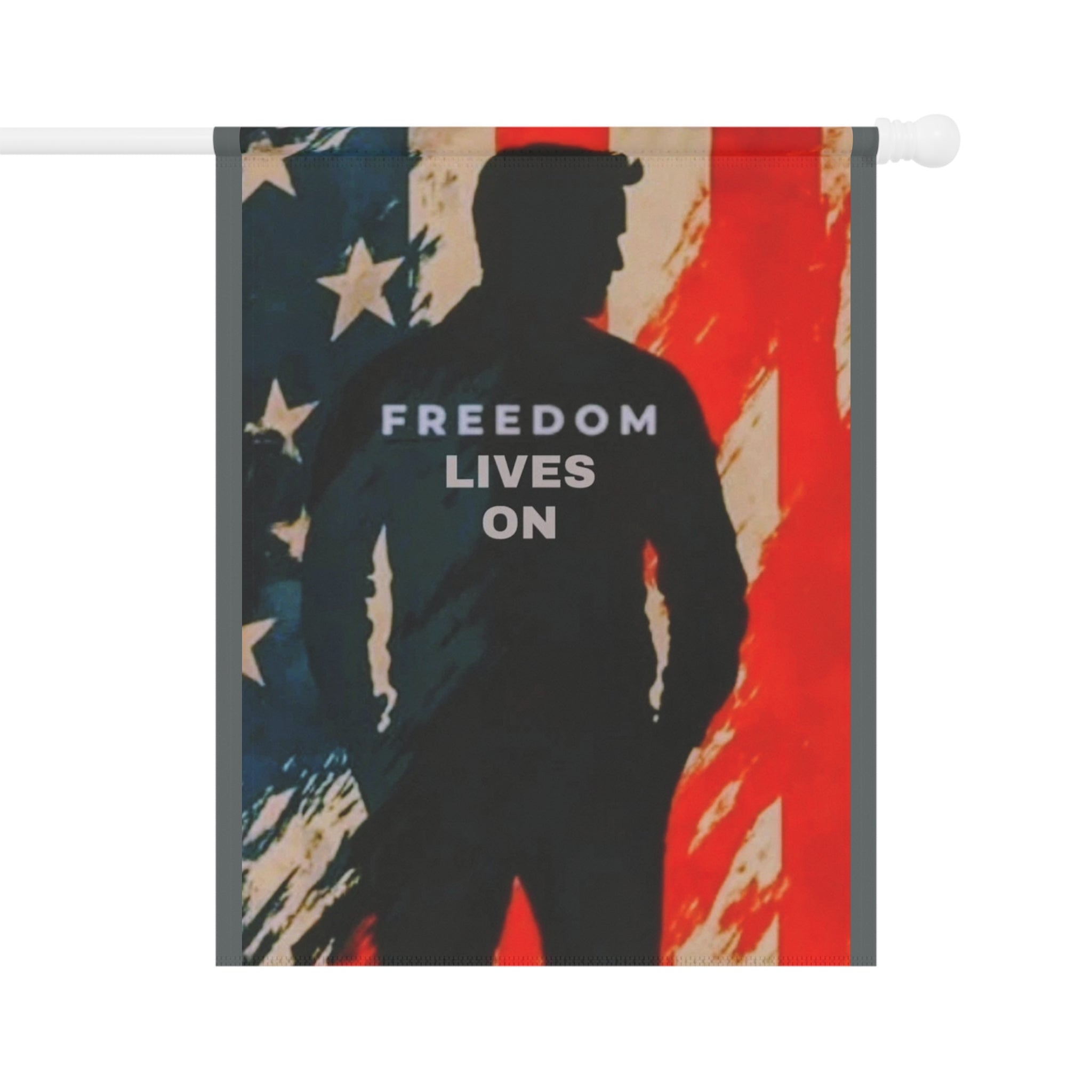 Patriotic Garden Banner, Outdoor Decor, Home & Garden Flag, Independence Day Decoration, Seasonal Yard Sign, Freedom Lives On