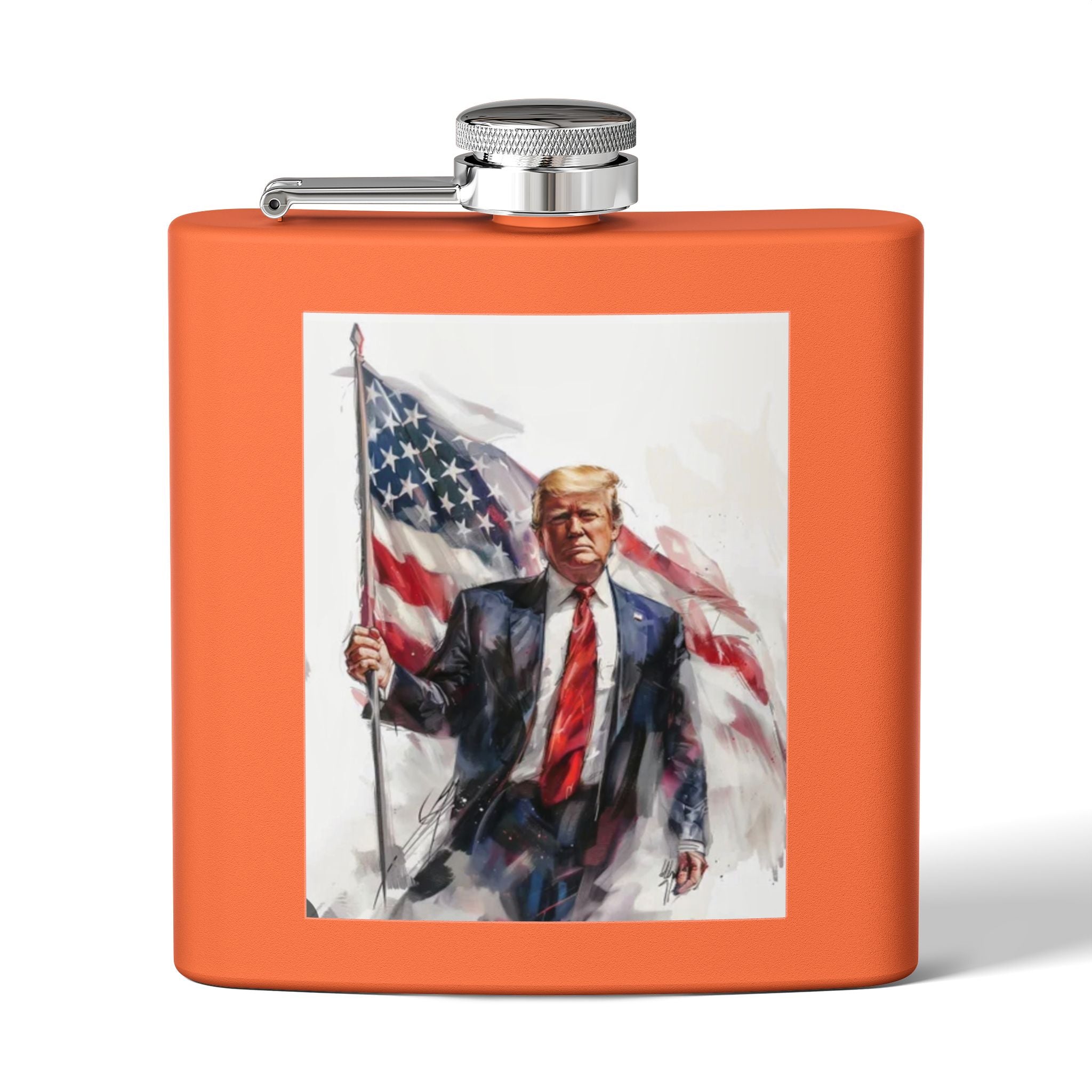 Patriotic Stainless Steel Flask, 6oz | Ideal Gift for Veterans, Engagements, Parties, Outdoors, Sports Events | Unique Travel Accessories