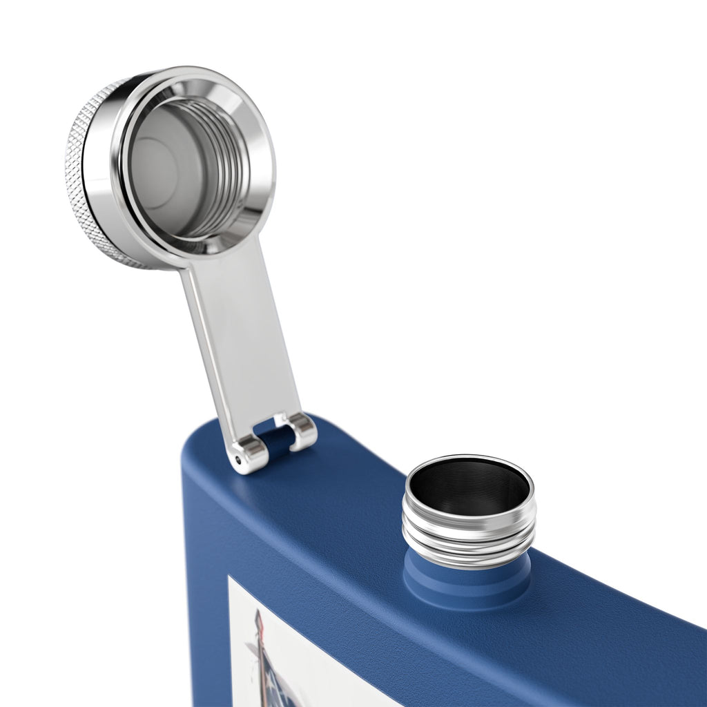 Patriotic Stainless Steel Flask, 6oz | Ideal Gift for Veterans, Engagements, Parties, Outdoors, Sports Events | Unique Travel Accessories