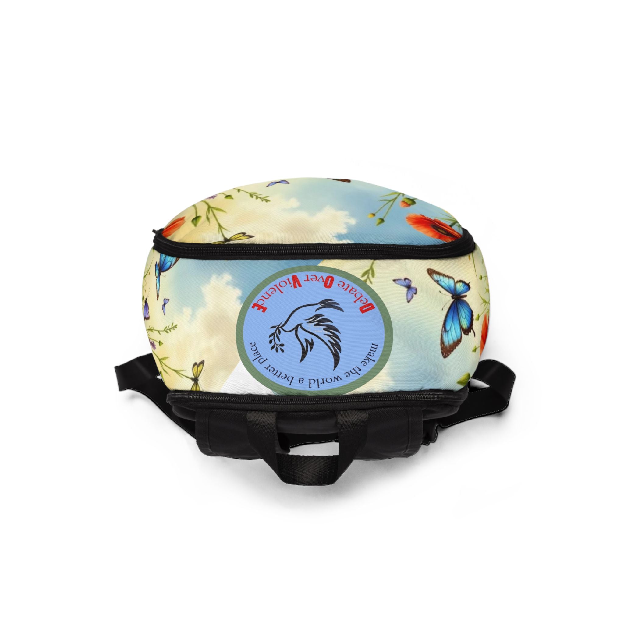 Butterfly Meadow Backpack — Floral Spring Field Print School Bag
