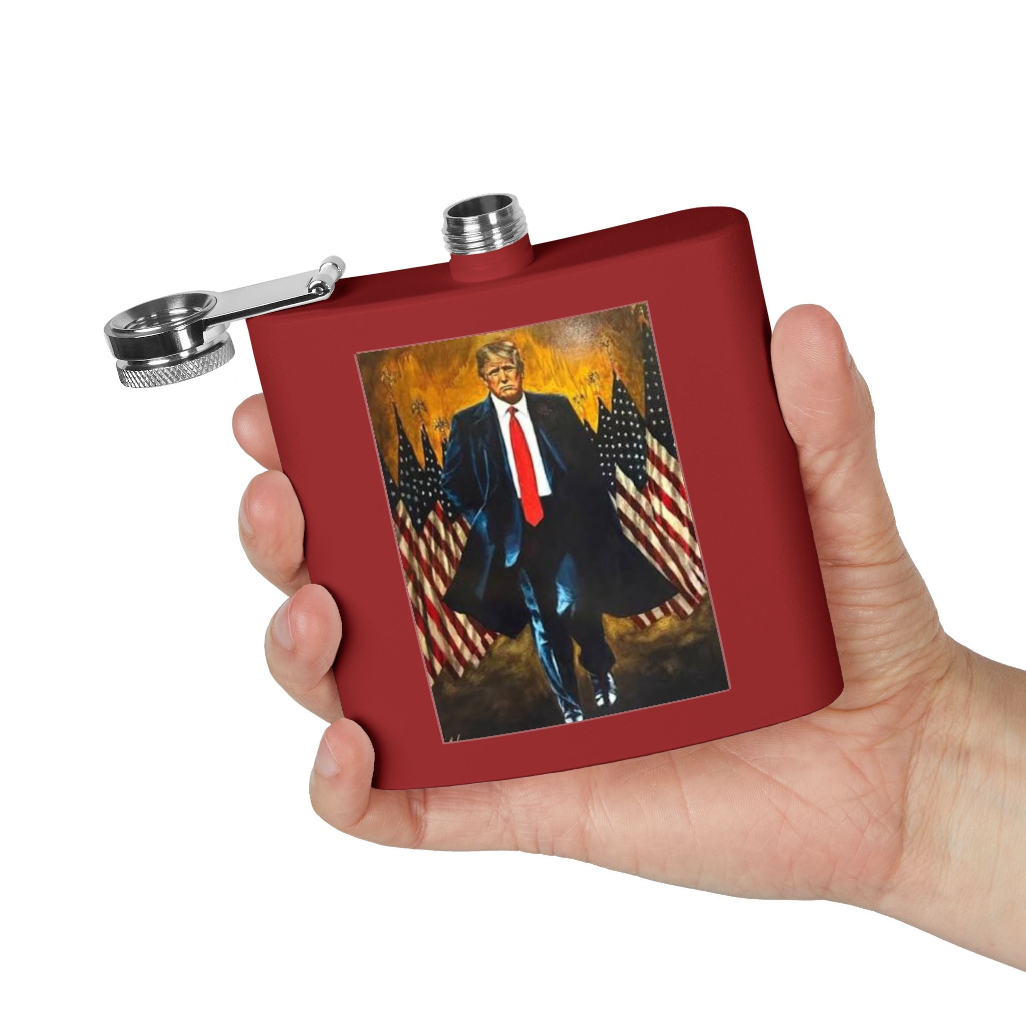 Patriotic Stainless Steel Flask for Celebrations, Unique Gift for Him, Customizable Travel Flask, Everyday Use Flask, Party Accessory