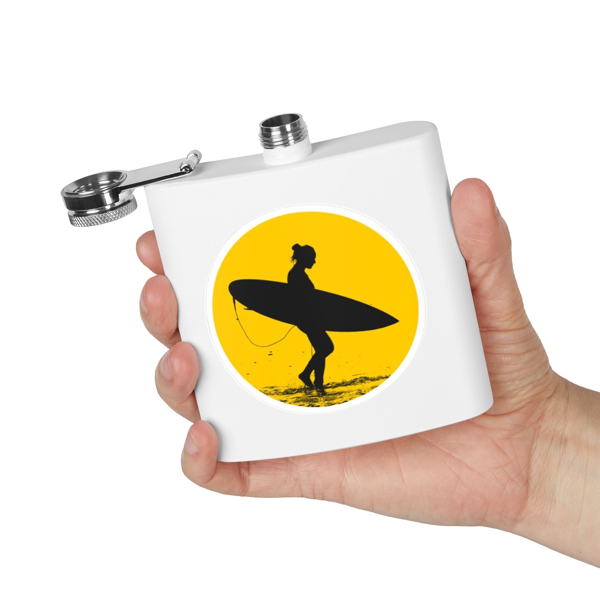 Surfing Adventure Stainless Steel Flask - Perfect Gift for Beach Lovers, Outdoor Enthusiasts, and Special Occasions
