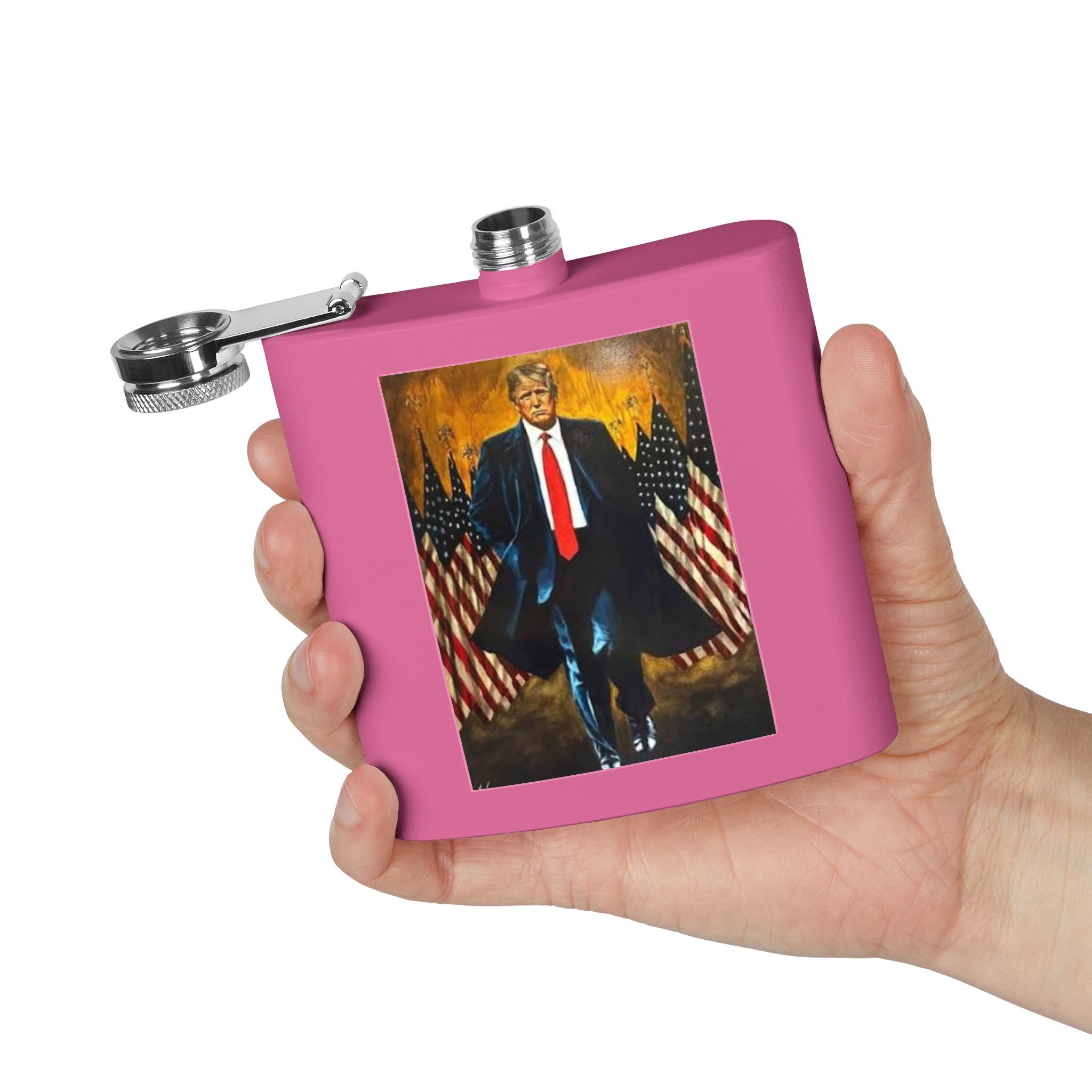 Patriotic Stainless Steel Flask for Celebrations, Unique Gift for Him, Customizable Travel Flask, Everyday Use Flask, Party Accessory
