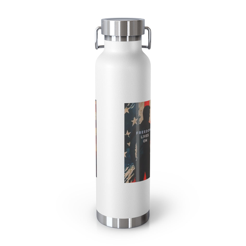 Freedom Lives On Copper Vacuum Insulated Bottle, 22oz, Travel Mug, Sports Bottle, Drinkware, Unique Gift, Eco-Friendly Water Bottle