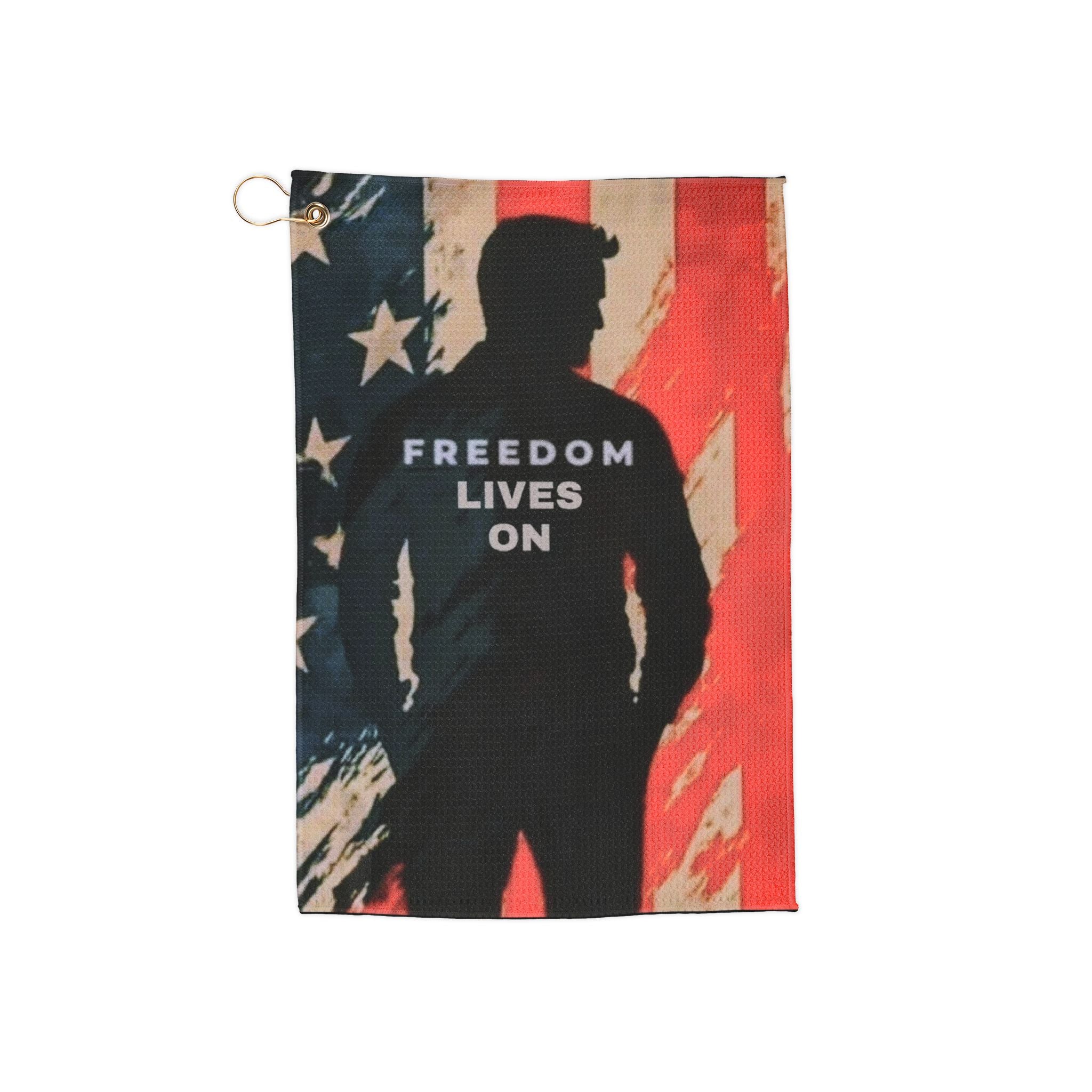 Patriotic Golf Towels | Freedom Lives On Design | Gift for Golfers | American Flag Towels | Sports Accessories | Golf Gifts | Red, [...]