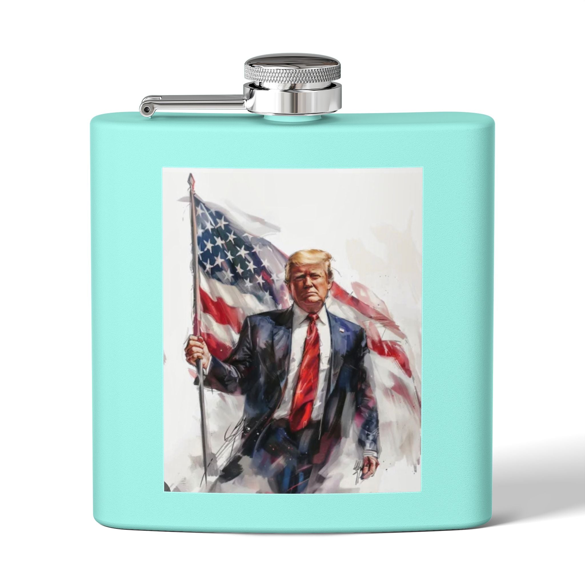 Patriotic Stainless Steel Flask, 6oz | Ideal Gift for Veterans, Engagements, Parties, Outdoors, Sports Events | Unique Travel Accessories