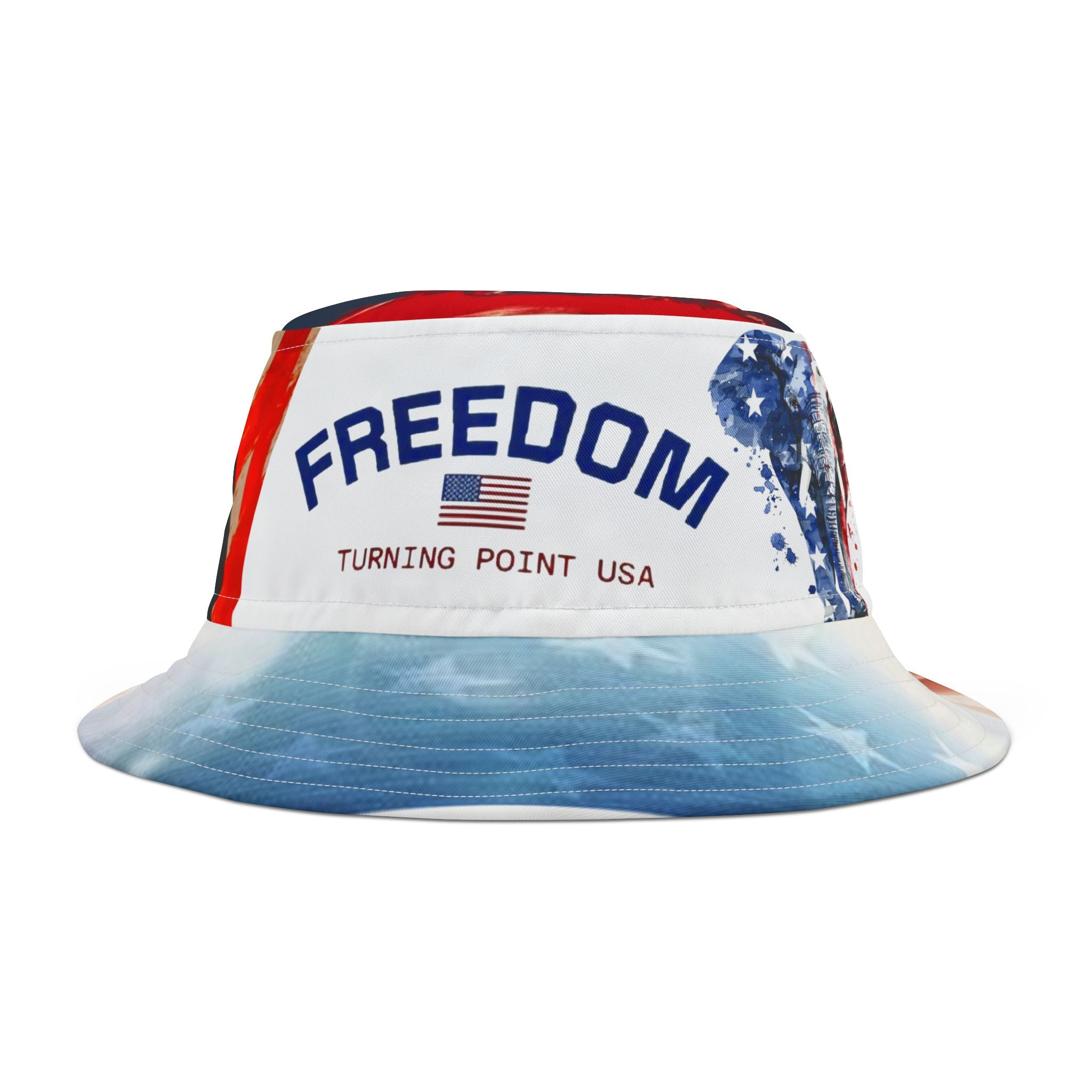 Patriotic Bucket Hat, Unisex Sun Hat, Independence Day Accessory, Summer Festival Gear, Gift for Activists