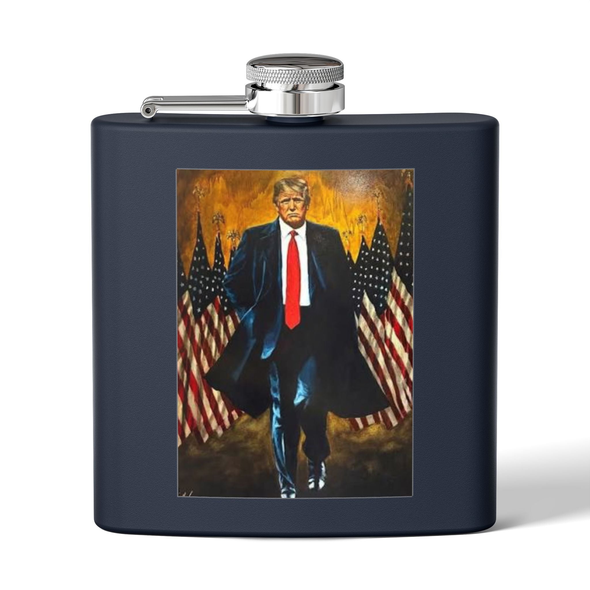 Patriotic Stainless Steel Flask for Celebrations, Unique Gift for Him, Customizable Travel Flask, Everyday Use Flask, Party Accessory