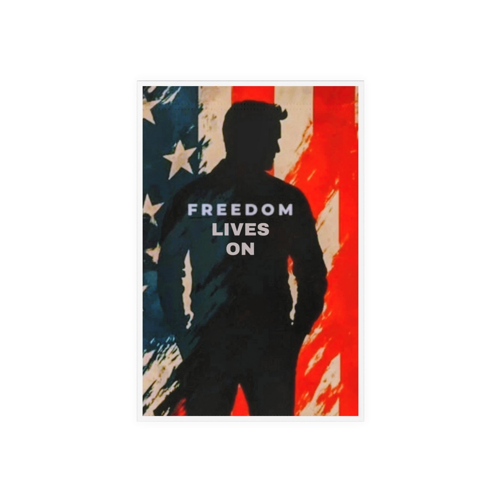 Patriotic Acrylic Sign, Freedom Lives On Decor, Independence Day Gift, Memorial Day Display, Rustic Home Accent