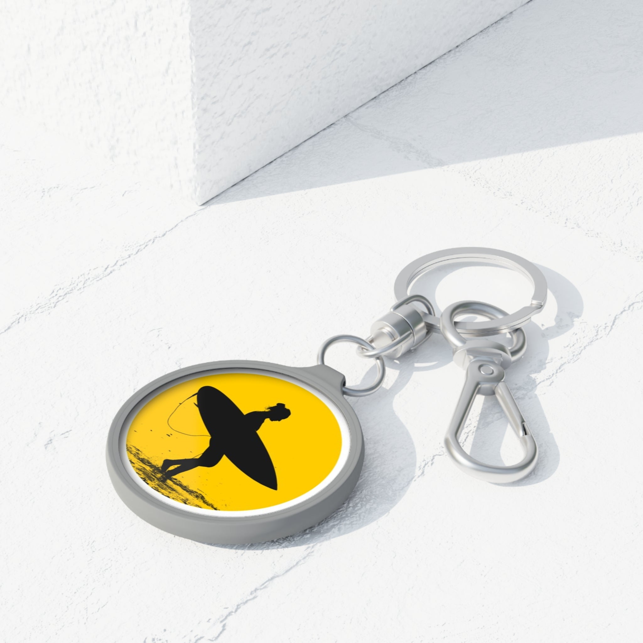 Surfing Adventure Keyring Tag - Perfect for Beach Lovers, Surfers, Coastal Decor, Stocking Stuffers, Personalized Gift