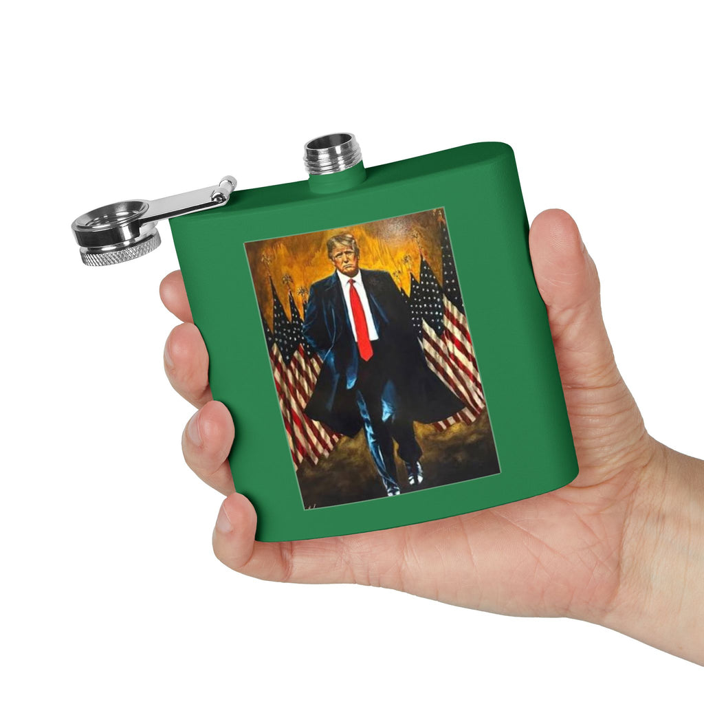 Patriotic Stainless Steel Flask for Celebrations, Unique Gift for Him, Customizable Travel Flask, Everyday Use Flask, Party Accessory