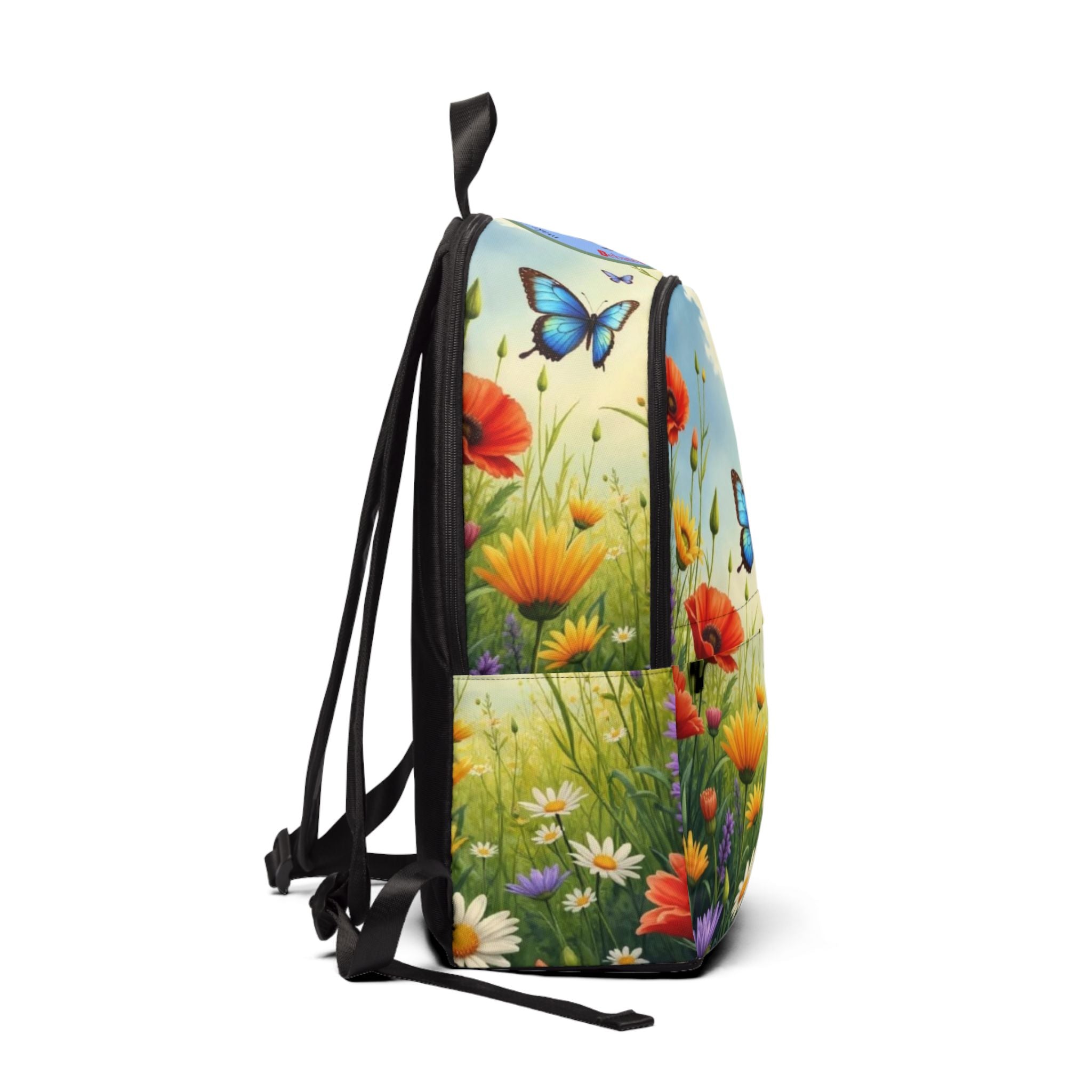 Butterfly Meadow Backpack — Floral Spring Field Print School Bag