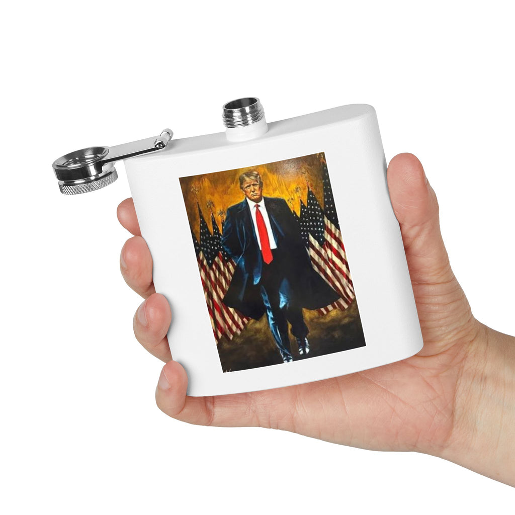 Patriotic Stainless Steel Flask for Celebrations, Unique Gift for Him, Customizable Travel Flask, Everyday Use Flask, Party Accessory