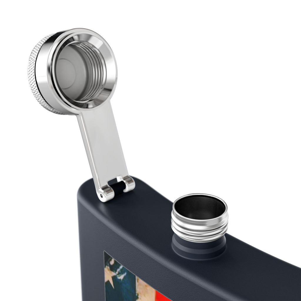 Patriotic Stainless Steel Flask - Freedom Lives On, Ideal Gift for Veterans, Camping, Tailgating, Whiskey Lovers, Memorial Day