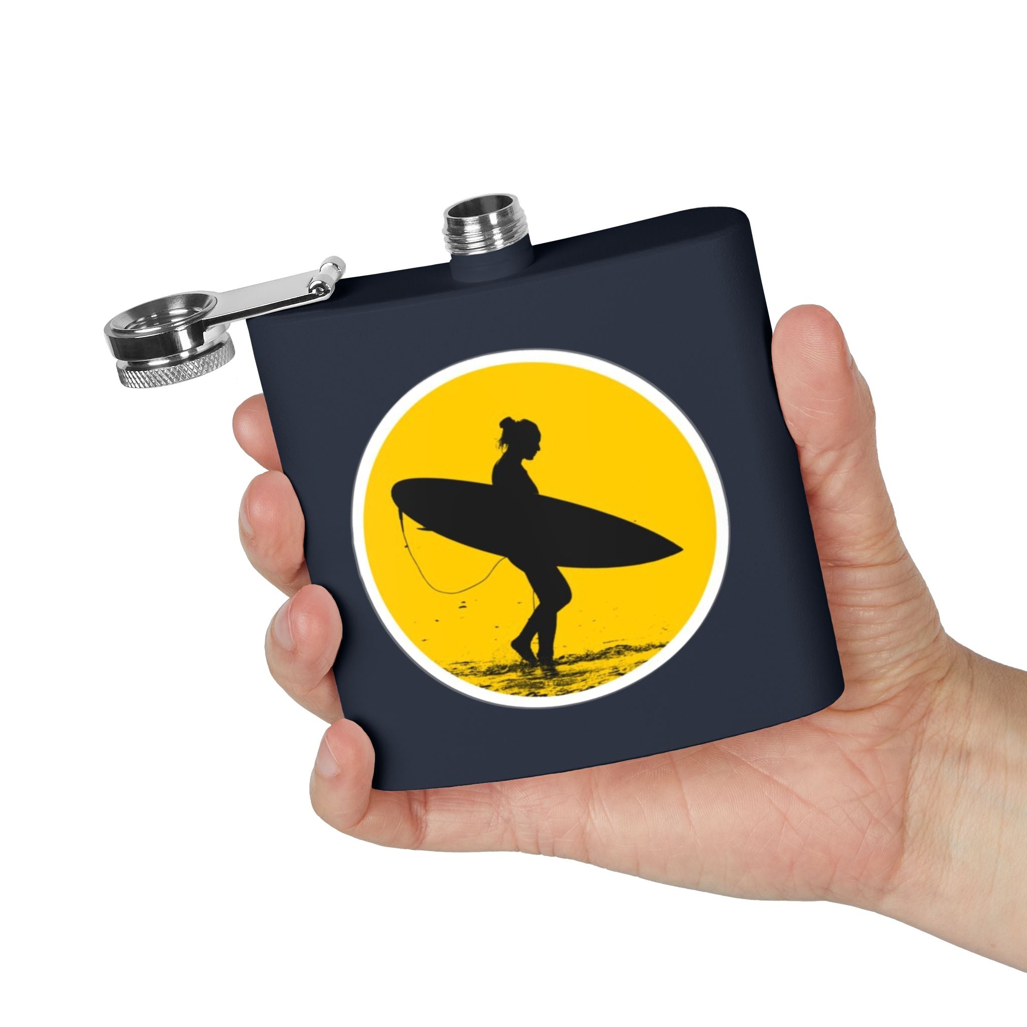 Surfing Adventure Stainless Steel Flask - Perfect Gift for Beach Lovers, Outdoor Enthusiasts, and Special Occasions