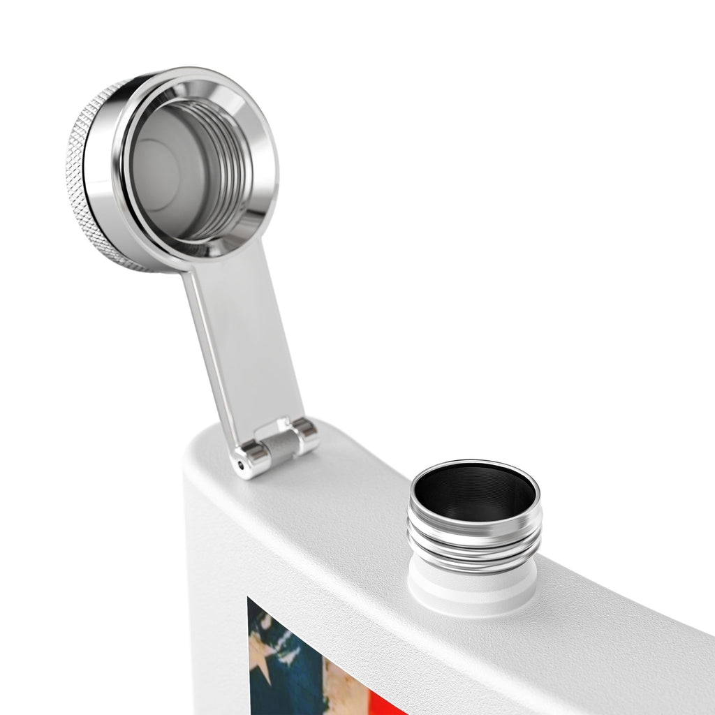 Patriotic Stainless Steel Flask - Freedom Lives On, Ideal Gift for Veterans, Camping, Tailgating, Whiskey Lovers, Memorial Day