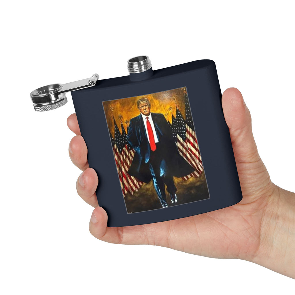 Patriotic Stainless Steel Flask for Celebrations, Unique Gift for Him, Customizable Travel Flask, Everyday Use Flask, Party Accessory