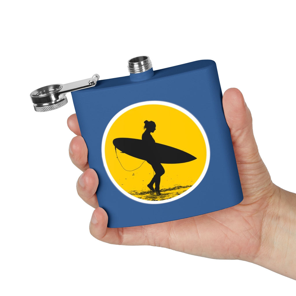 Surfing Adventure Stainless Steel Flask - Perfect Gift for Beach Lovers, Outdoor Enthusiasts, and Special Occasions
