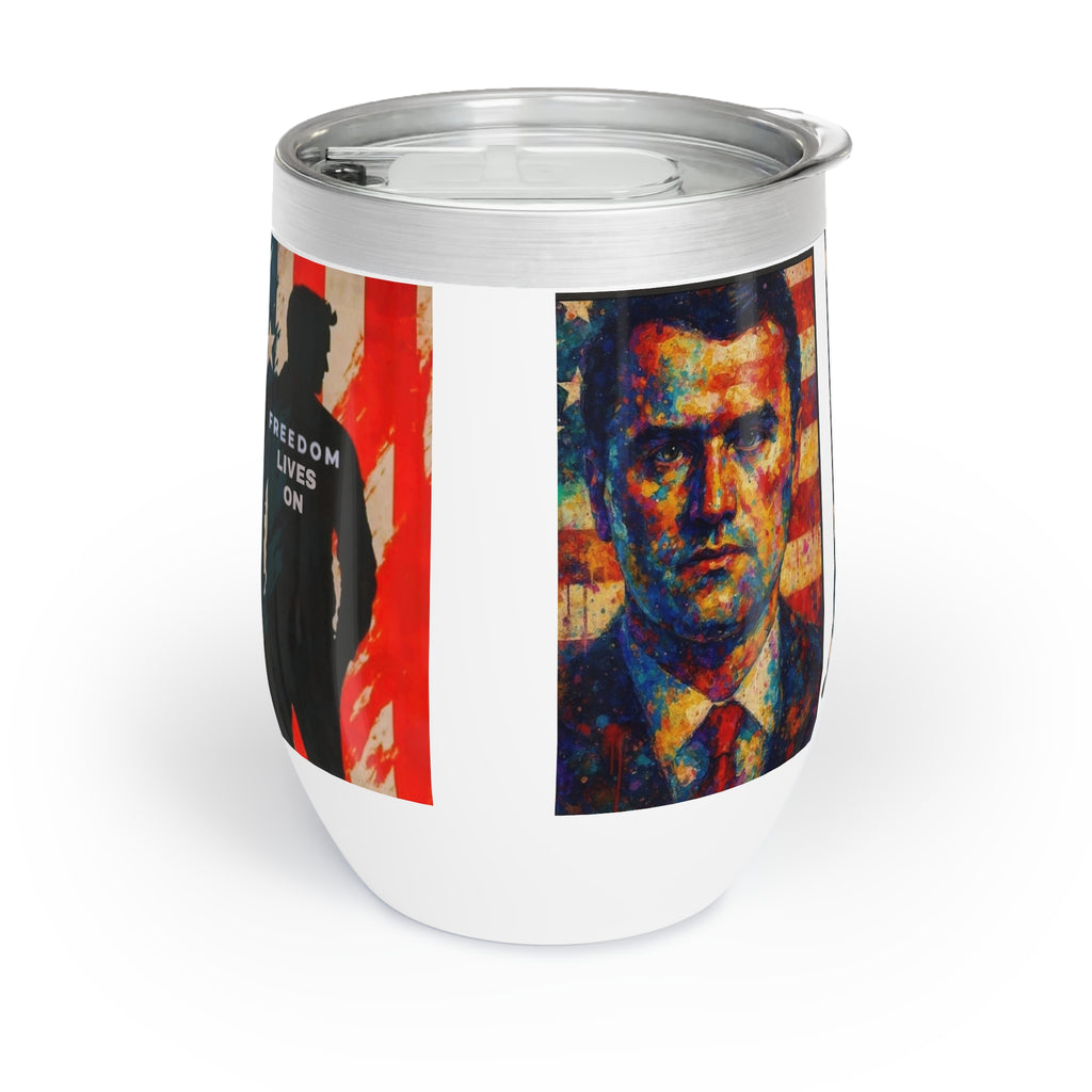 Freedom Lives On Wine Tumbler | Chill Drinkware for Celebrations, Gifts for Wine Lovers, Patriotic Decor