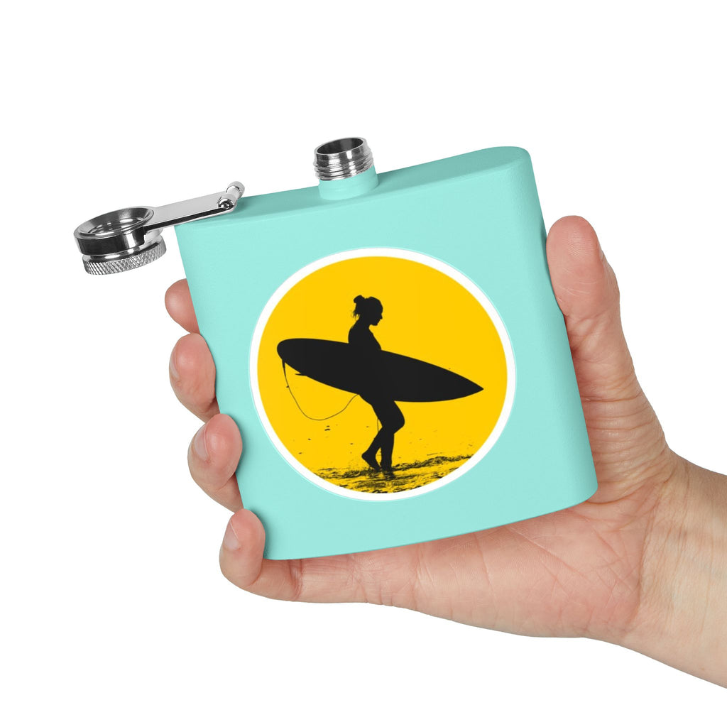 Surfing Adventure Stainless Steel Flask - Perfect Gift for Beach Lovers, Outdoor Enthusiasts, and Special Occasions