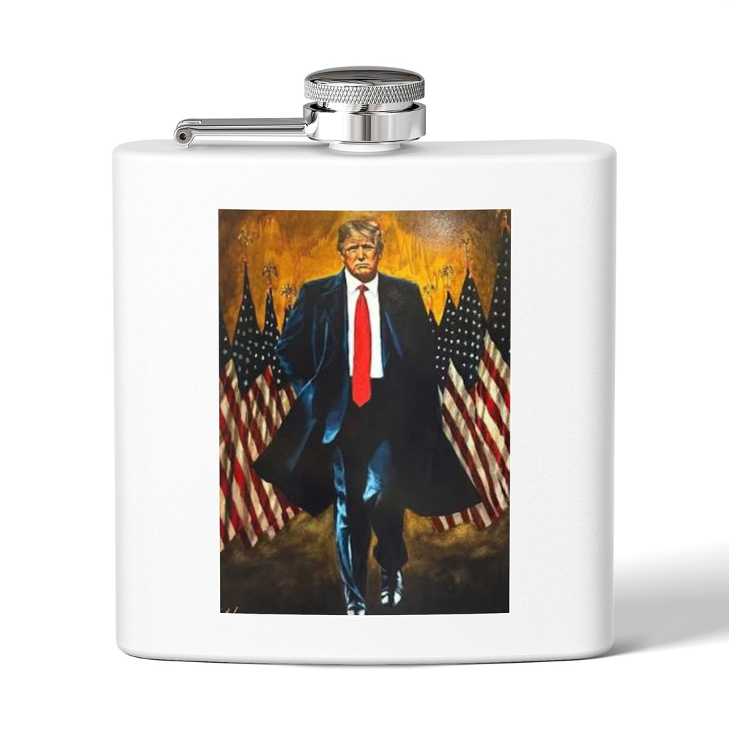 Patriotic Stainless Steel Flask for Celebrations, Unique Gift for Him, Customizable Travel Flask, Everyday Use Flask, Party Accessory
