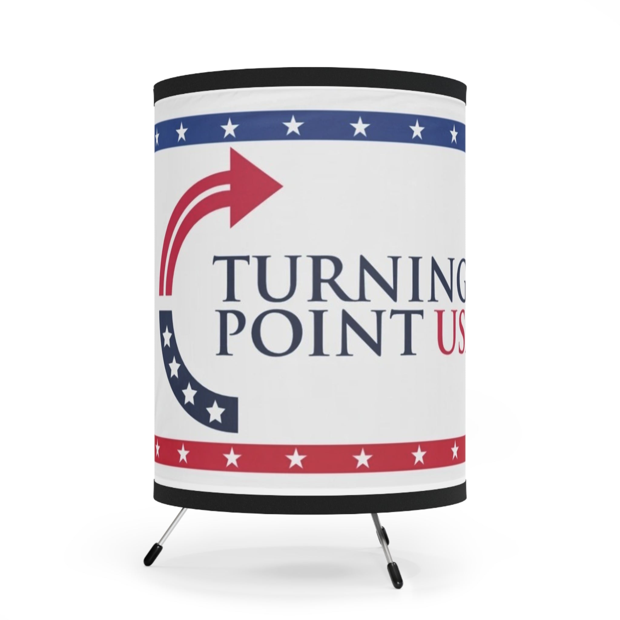 Patriotic Tripod Lamp, American Home Decor, USA Theme Lighting, Ideal Gift for Holidays, Stylish Shade Design