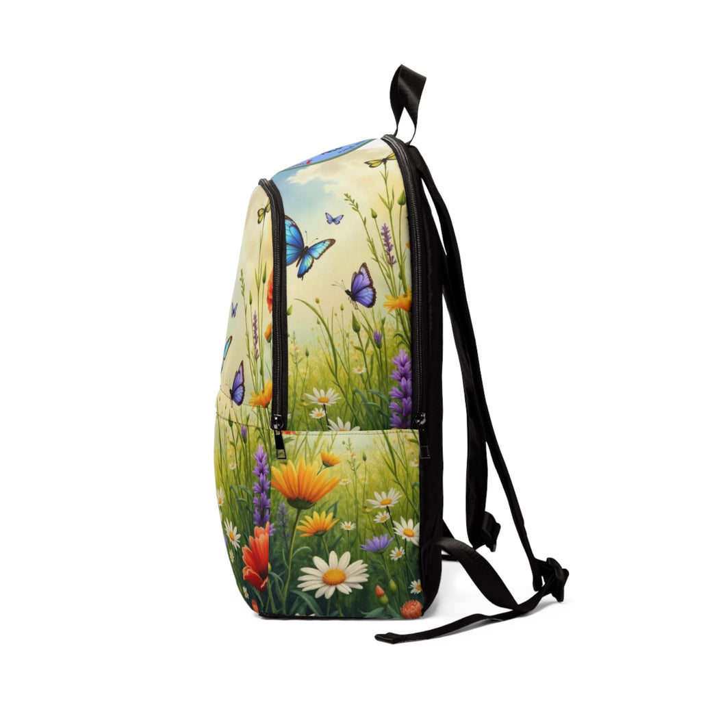 Butterfly Meadow Backpack — Floral Spring Field Print School Bag