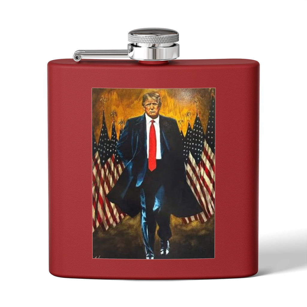 Patriotic Stainless Steel Flask for Celebrations, Unique Gift for Him, Customizable Travel Flask, Everyday Use Flask, Party Accessory
