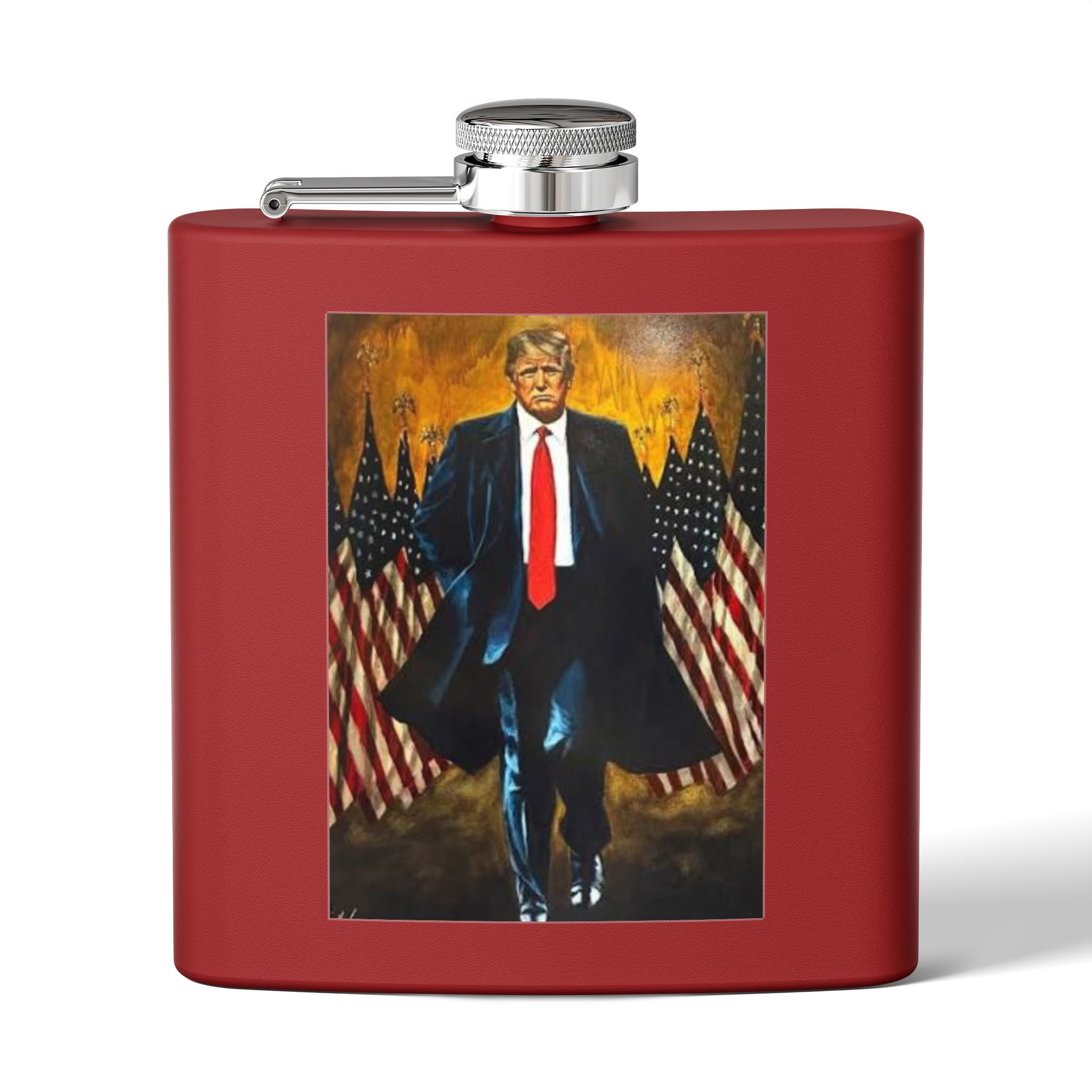 Patriotic Stainless Steel Flask for Celebrations, Unique Gift for Him, Customizable Travel Flask, Everyday Use Flask, Party Accessory