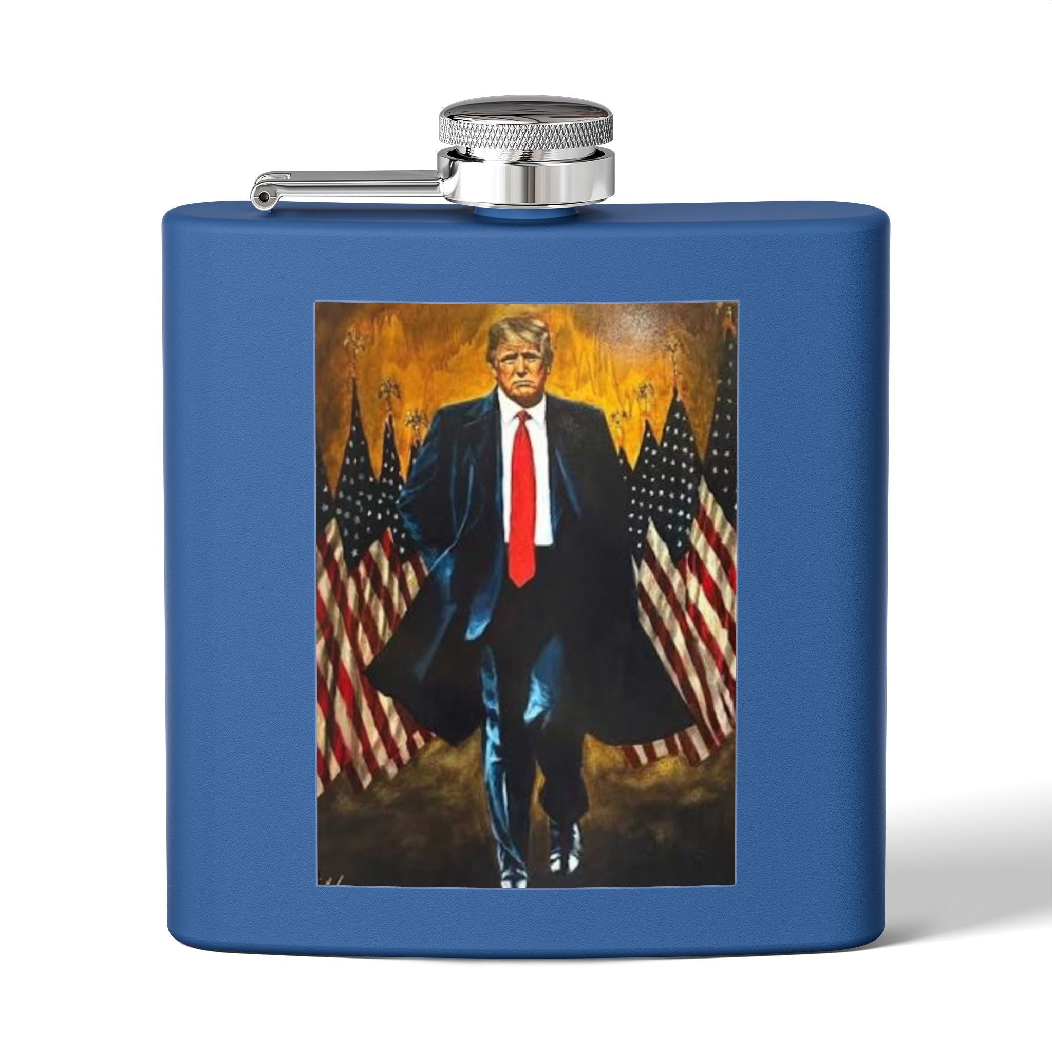 Patriotic Stainless Steel Flask for Celebrations, Unique Gift for Him, Customizable Travel Flask, Everyday Use Flask, Party Accessory