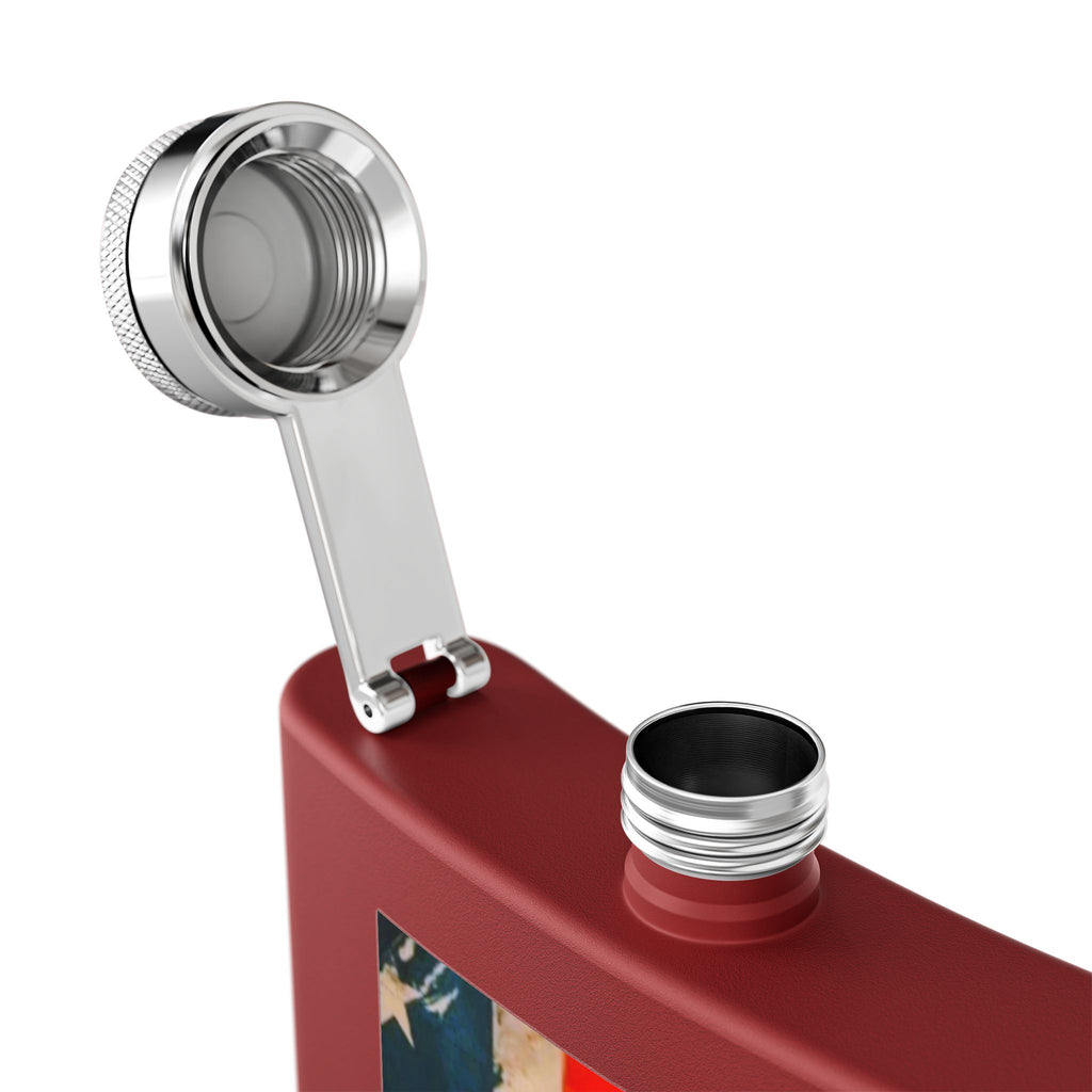 Patriotic Stainless Steel Flask - Freedom Lives On, Ideal Gift for Veterans, Camping, Tailgating, Whiskey Lovers, Memorial Day