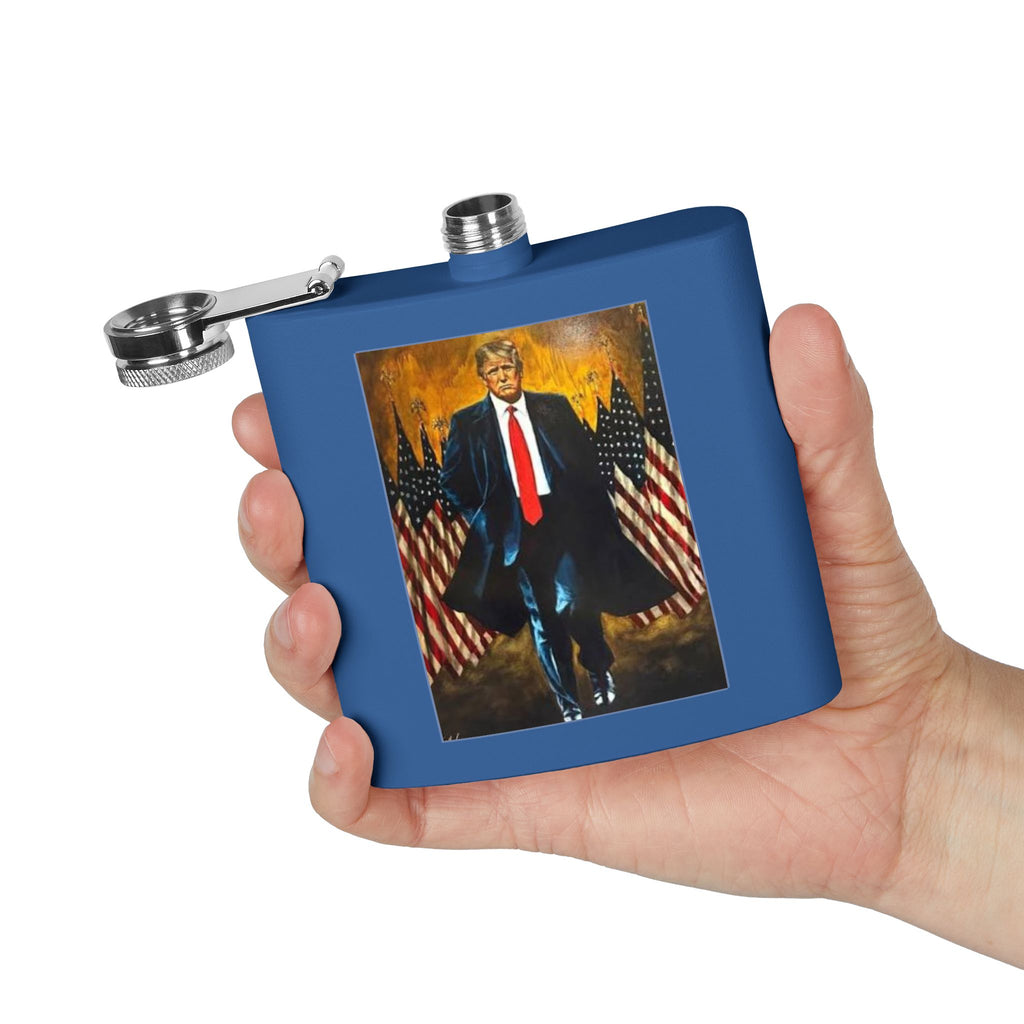 Patriotic Stainless Steel Flask for Celebrations, Unique Gift for Him, Customizable Travel Flask, Everyday Use Flask, Party Accessory