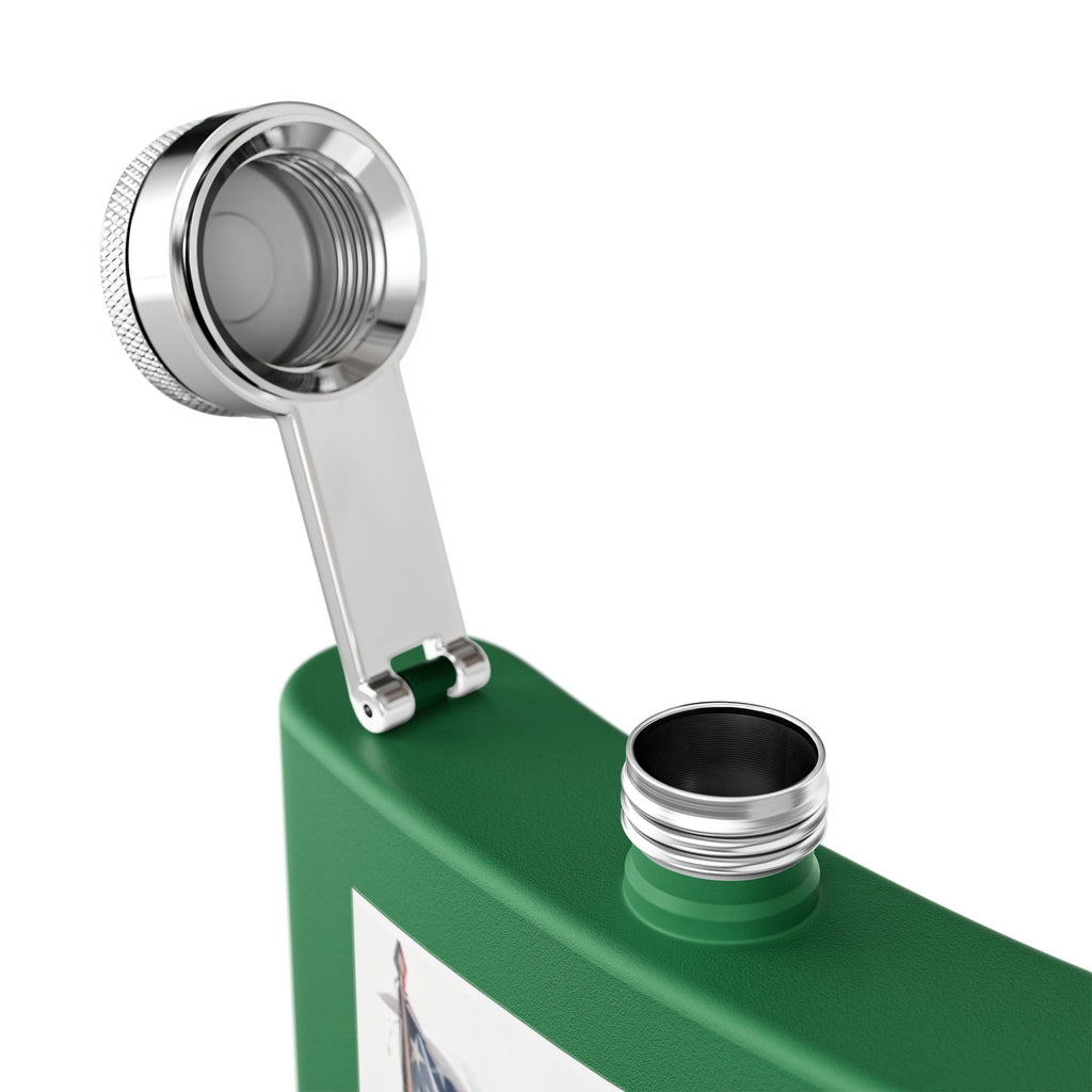 Patriotic Stainless Steel Flask, 6oz | Ideal Gift for Veterans, Engagements, Parties, Outdoors, Sports Events | Unique Travel Accessories