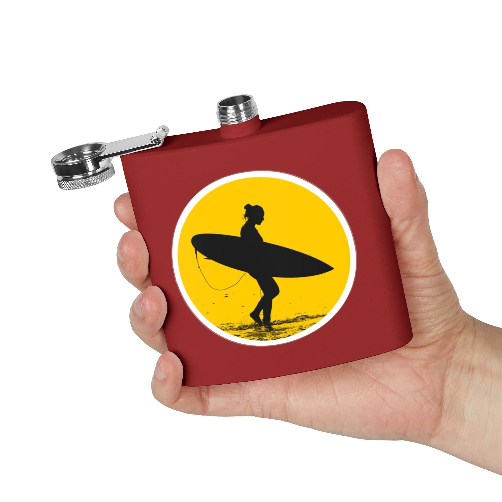 Surfing Adventure Stainless Steel Flask - Perfect Gift for Beach Lovers, Outdoor Enthusiasts, and Special Occasions