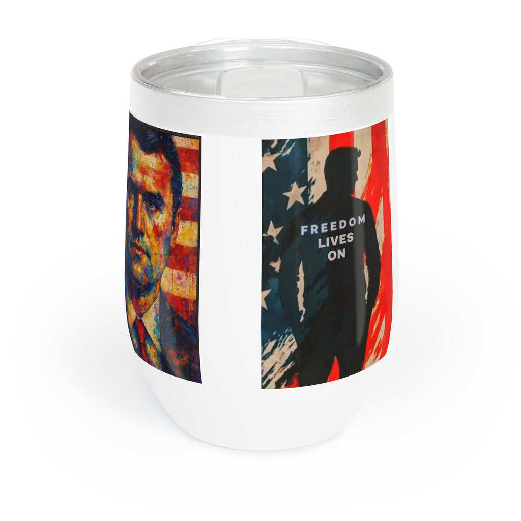 Freedom Lives On Wine Tumbler | Chill Drinkware for Celebrations, Gifts for Wine Lovers, Patriotic Decor