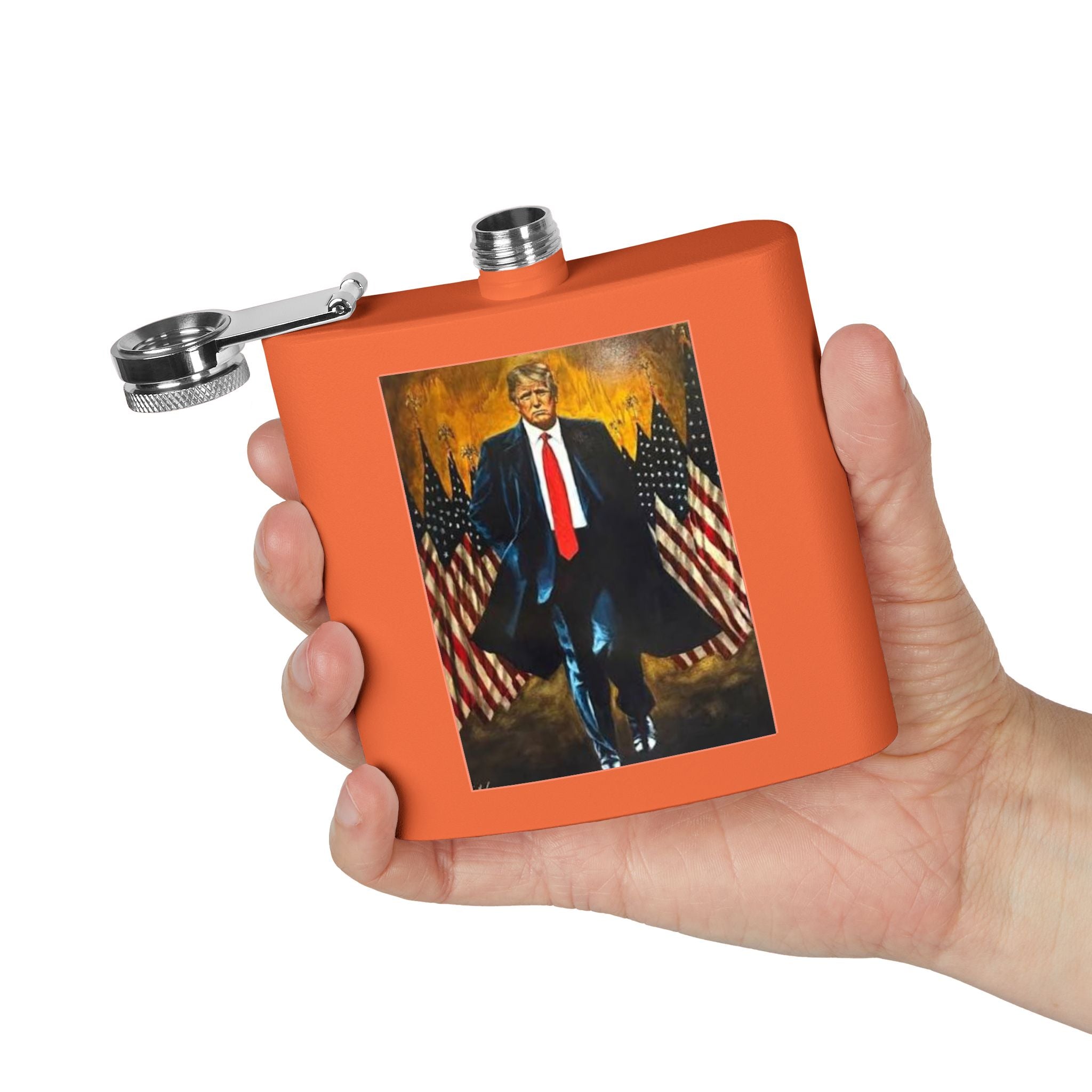 Patriotic Stainless Steel Flask for Celebrations, Unique Gift for Him, Customizable Travel Flask, Everyday Use Flask, Party Accessory