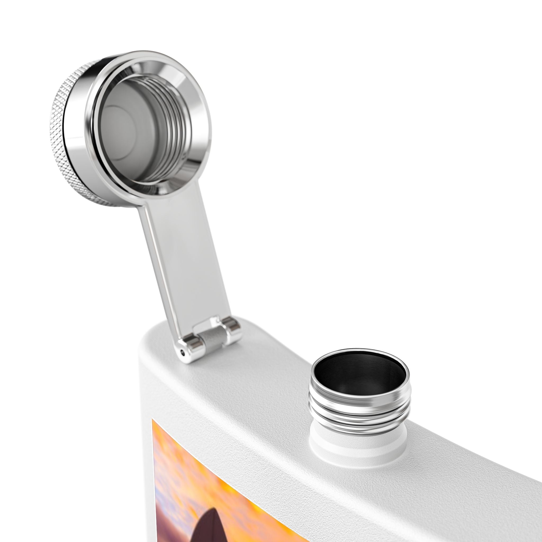 Surf Sunset Stainless Steel Flask, 6oz | Perfect Gift for Beach Lovers, Travel, BBQs, Parties, and Outdoor Adventures
