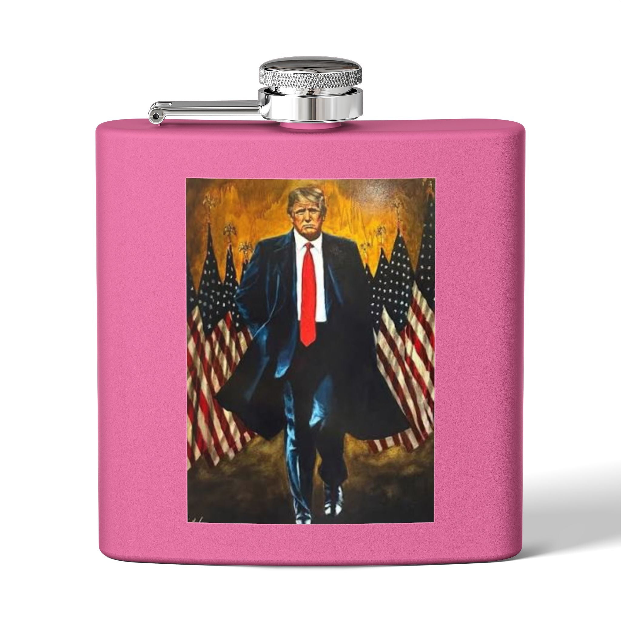 Patriotic Stainless Steel Flask for Celebrations, Unique Gift for Him, Customizable Travel Flask, Everyday Use Flask, Party Accessory